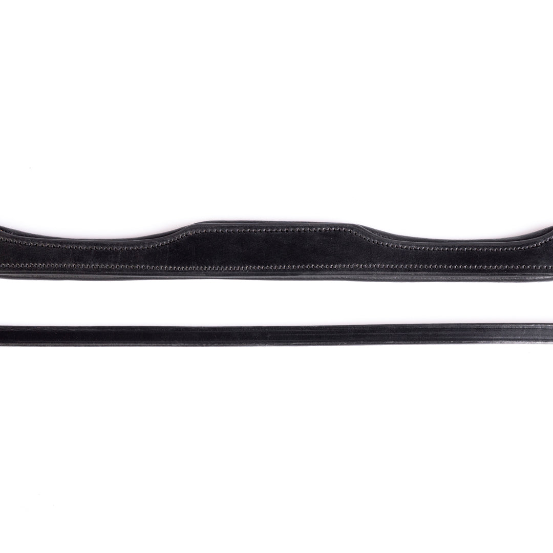 Anatomical Gel Padded with Cut Back Ears 5/8 Crownpiece - Black