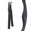 Double Anatomical Extra Wide Gel Padded with Cut Back Ears 4/8 Crownpiece - Black