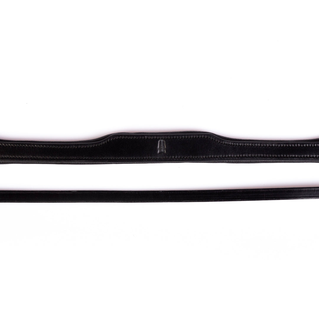 Nosebandless Anatomical Gel Padded with Cut Back Ears 4/8 Crownpiece - Black