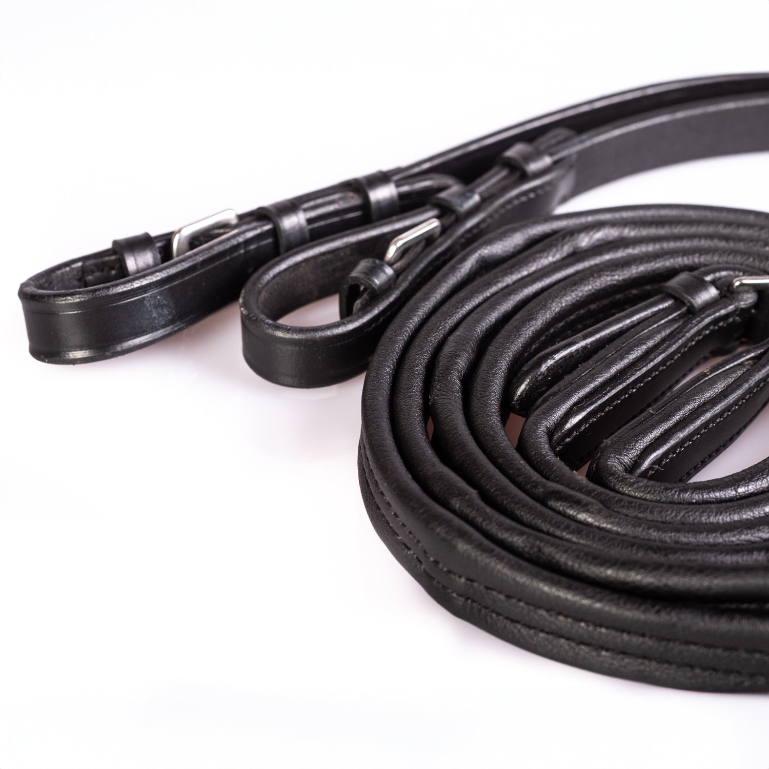 Black padded leather 5/8