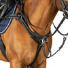 5 POINT BREASTPLATE - BLACK WITH BLACK AND SILVER ELASTIC