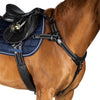 5 POINT BREASTPLATE - BLACK WITH BLACK AND SILVER ELASTIC