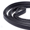 Black leather curb reins – plain 1/2" English leather with billets