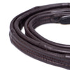 Padded Leather 5/8 Billet Havana Reins – soft English leather with grip stoppers and billet ends