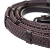 Havana rubber grip reins with close-contact stoppers and stainless steel buckles