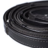 Plain Leather Black Reins with Rubber Insole and Continental Stoppers – traditional English leather grip reins