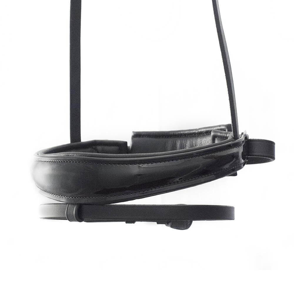 ANATOMICAL RAISED PATENT HANOVERIAN CRANK - BLACK NOSEBAND - Flexible Fit Equestrian LLC