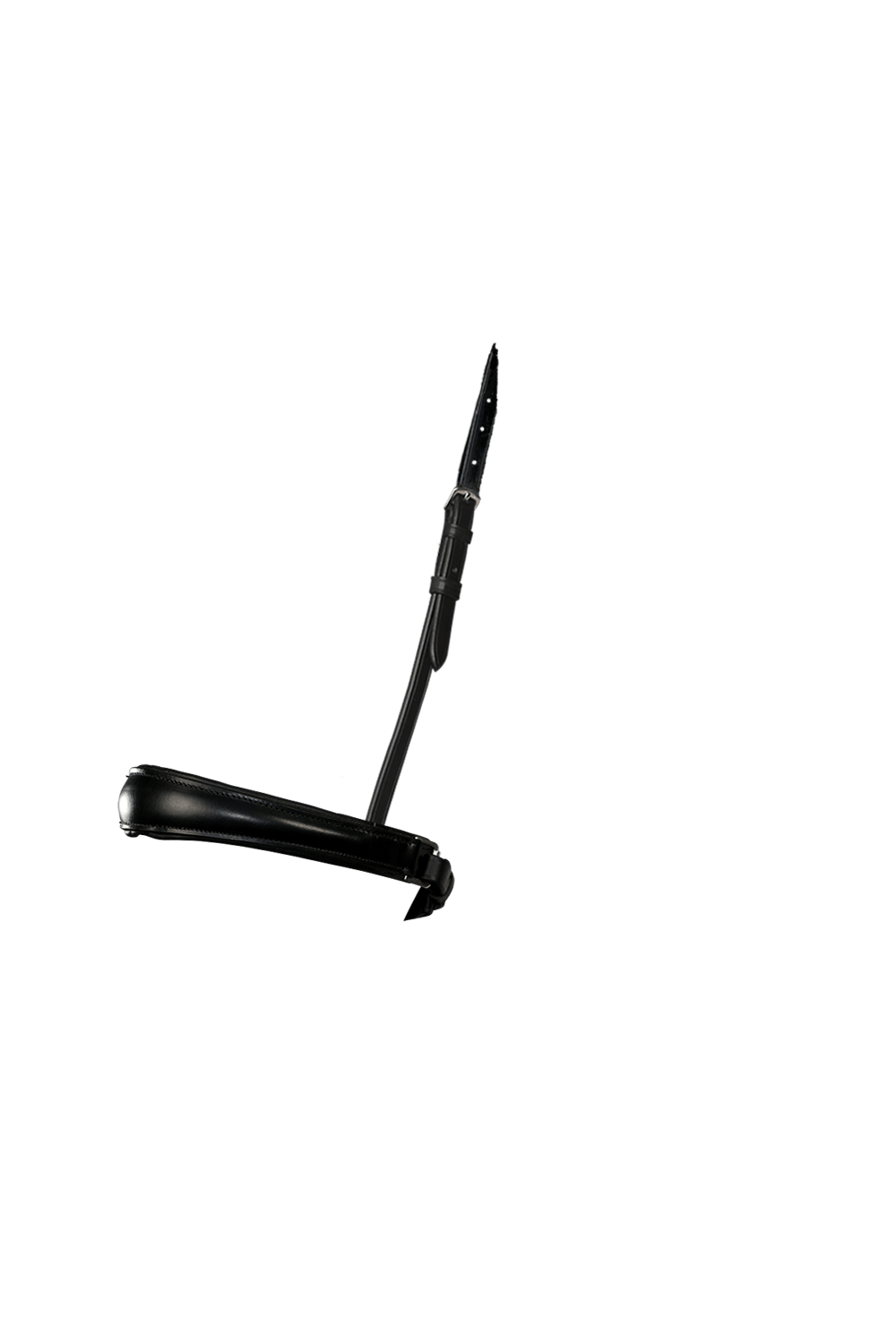Anatomical Raised Plain Converter Crank - Black Gel Noseband