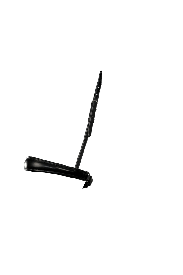 Anatomical Raised Plain Converter Crank - Black Gel Noseband