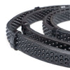 Bio grip black reins with continental stoppers and English leather ends