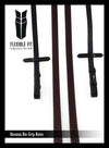 English vegetable-tanned leather rein ends in Havana