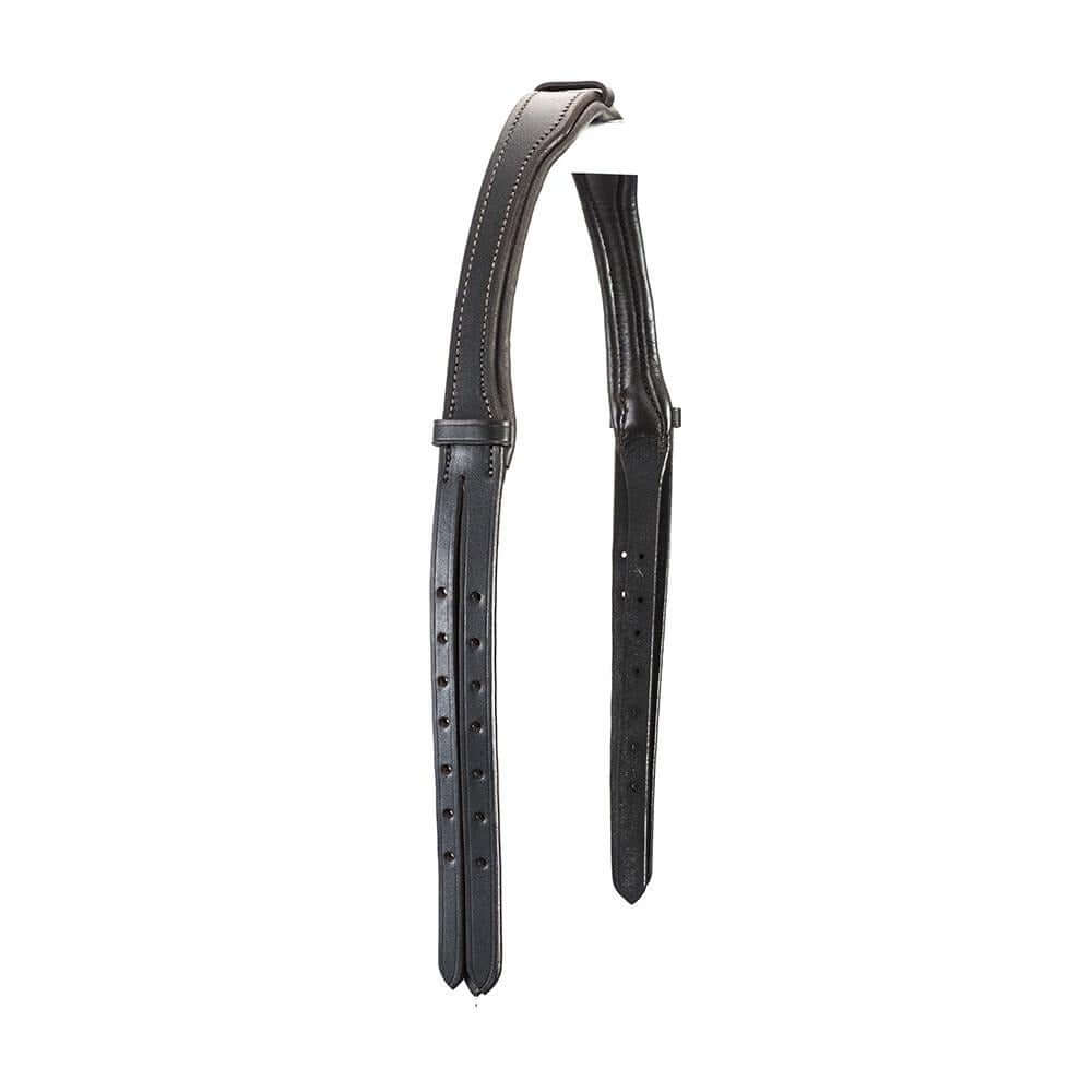 COMBINATION DOUBLE ANATOMICAL GEL PADDED CROWNPIECE 4/8 - HAVANA - Flexible Fit Equestrian LLC