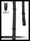 SHOW PADDED LEATHER WITH CONTINENTAL STOPPERS HAVANA REINS - Flexible Fit Equestrian LLC