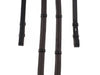 SHOW PADDED LEATHER WITH CONTINENTAL STOPPERS HAVANA REINS - Flexible Fit Equestrian LLC
