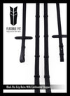 Lightweight black reins with external stoppers for secure grip