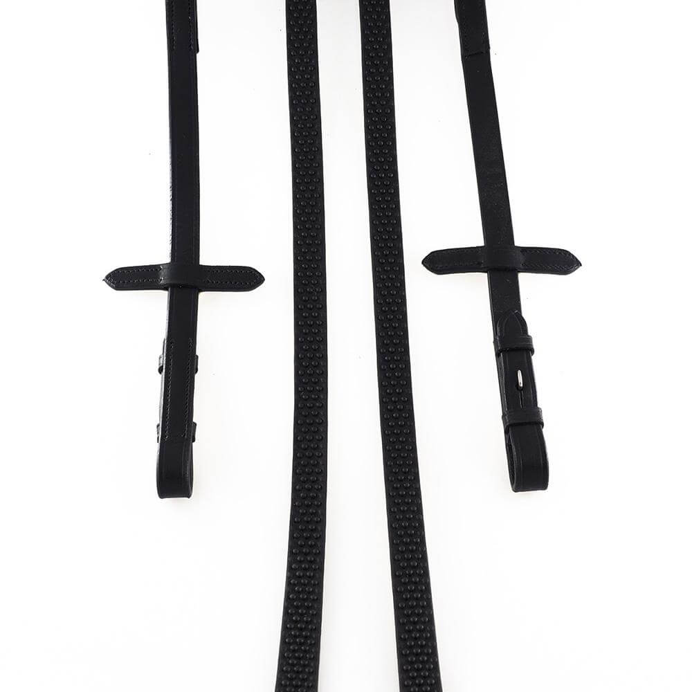 BIO GRIP BLACK REINS - Flexible Fit Equestrian LLC