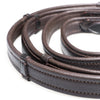 Padded Leather Havana Billet Reins with Continental Stoppers – premium English leather, padded for comfort and secure grip