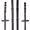 Bio Grip Buckle Reins with Continental Stoppers - Black