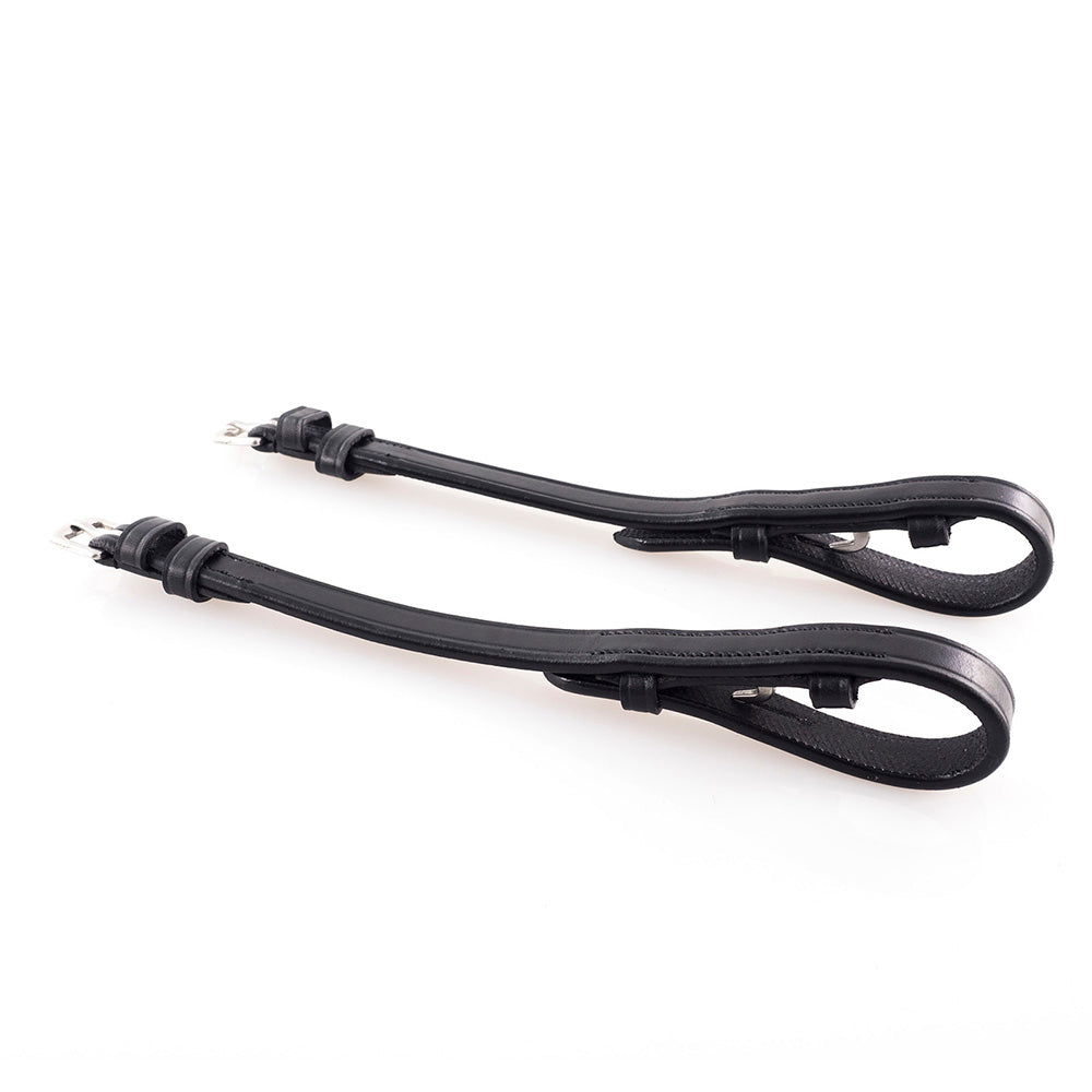 Black English Leather Snaffle Bridle 'Seraphina' - With Removable Flash Noseband