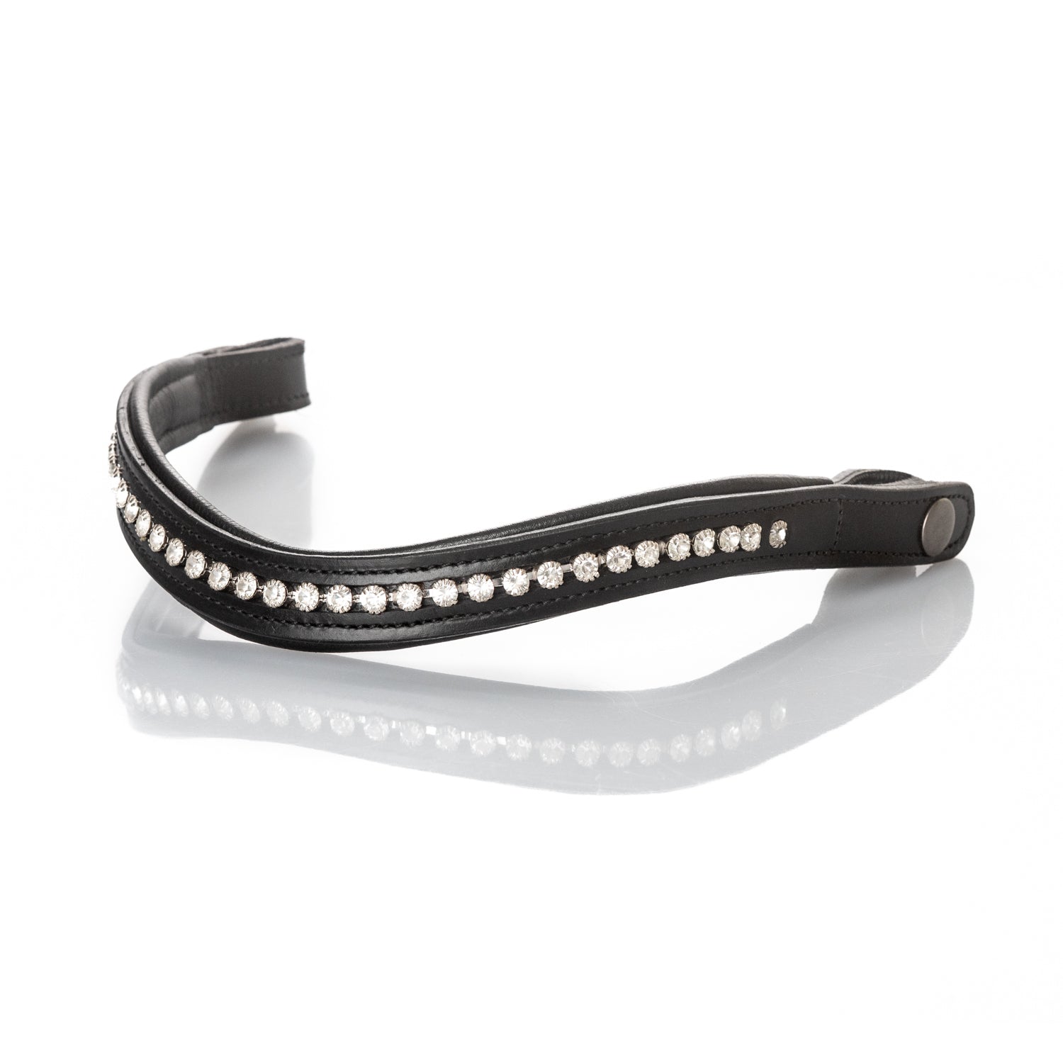 Black Snaffle Bridle 'Noir' - With Removable Flash Noseband