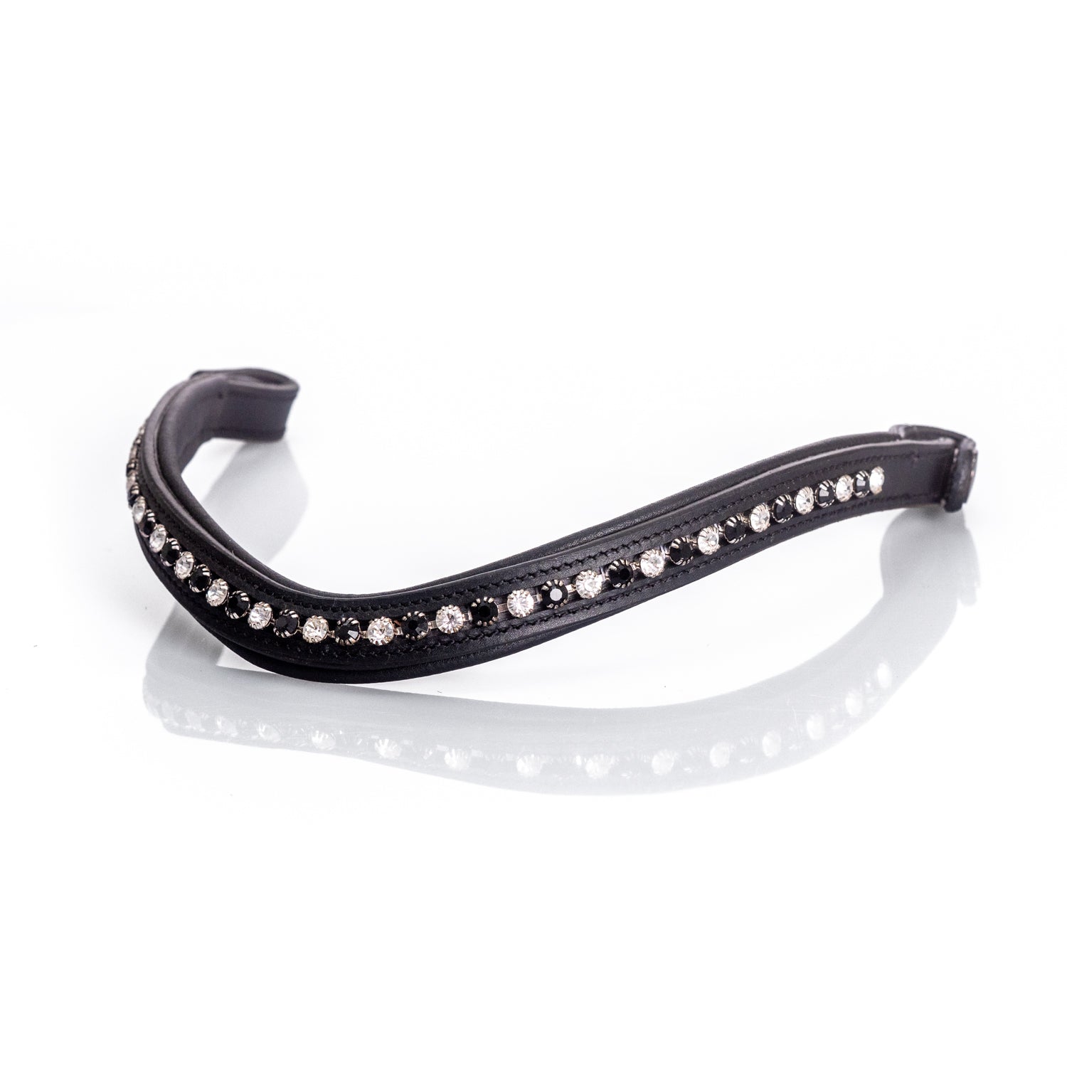 Black Snaffle Bridle 'Monaco' - with removeable flash noseband