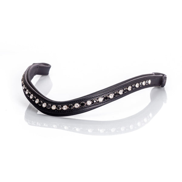 Black Snaffle Bridle 'Monaco' - with removeable flash noseband