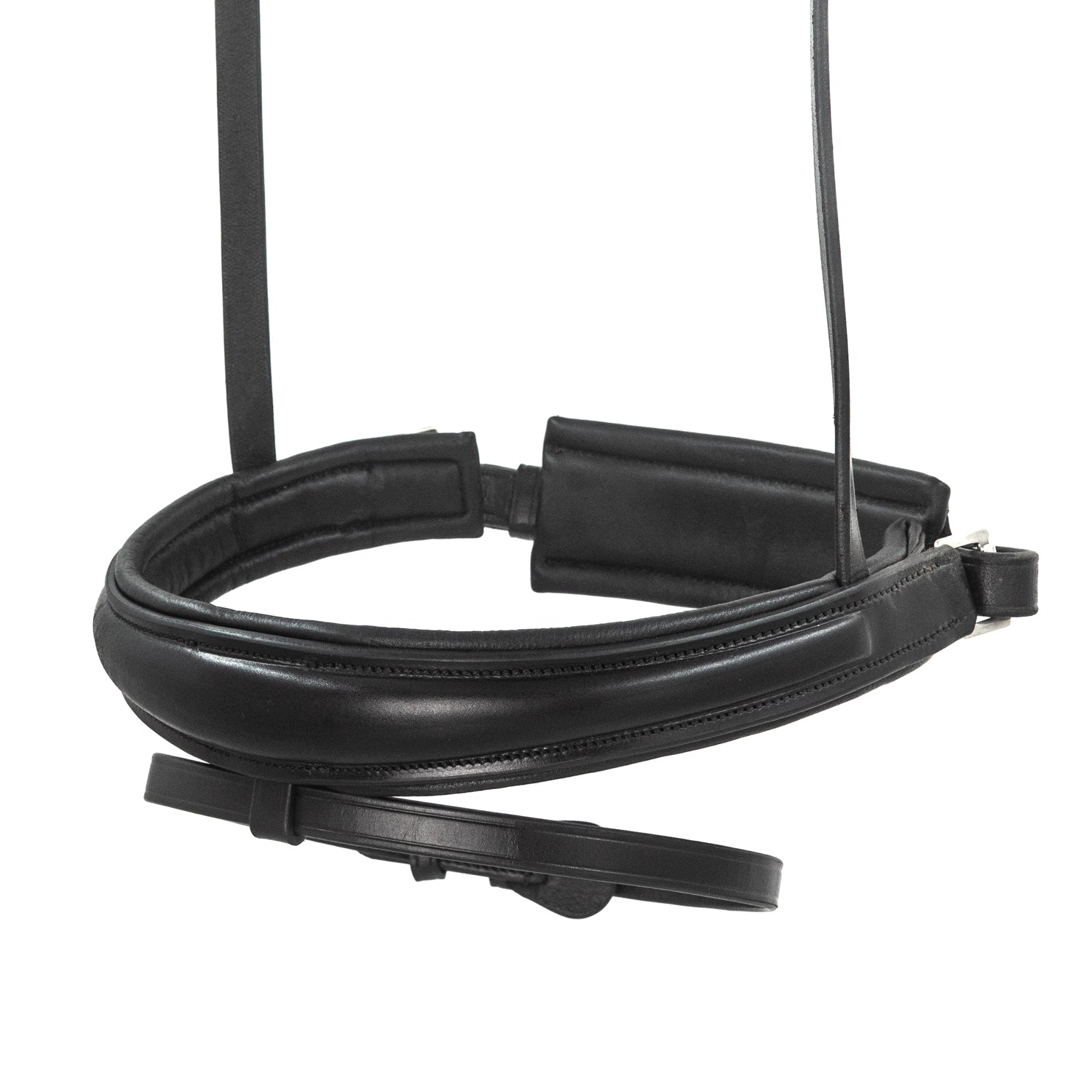 Black English Leather Snaffle Bridle 'Seraphina' - With Removable Flash Noseband