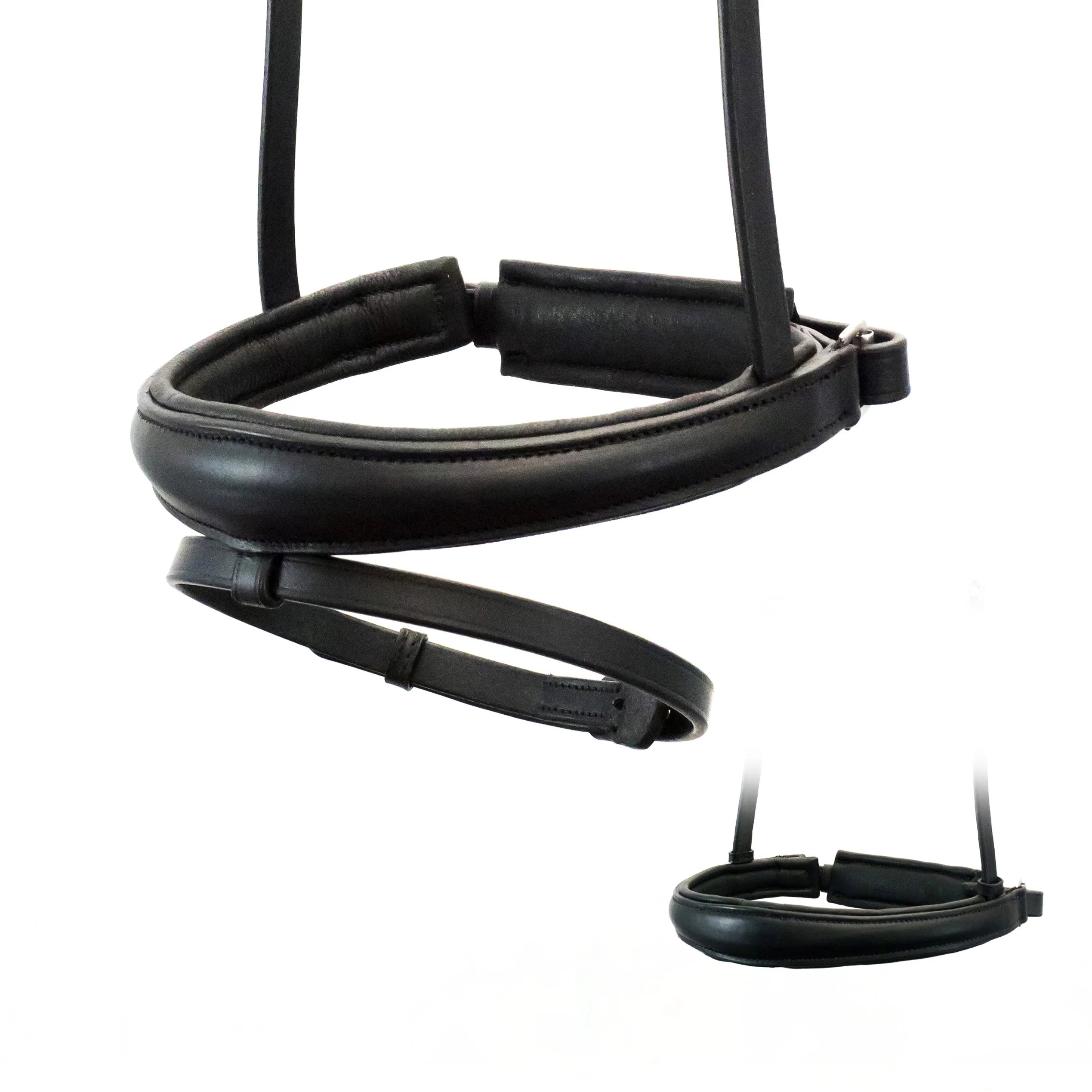 Anatomical Raised Plain Converter Crank - Black Gel Noseband