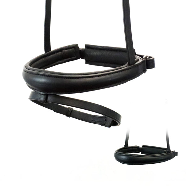 Anatomical Raised Plain Converter Crank - Black Gel Noseband