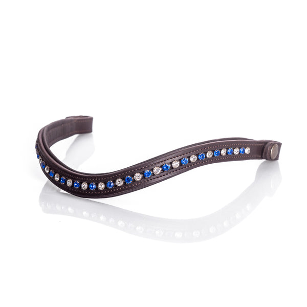 Sapphire and Clear Crystal Wave Browband - Havana