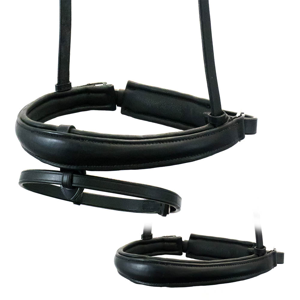 Elegant snaffle bridle with converter crank noseband