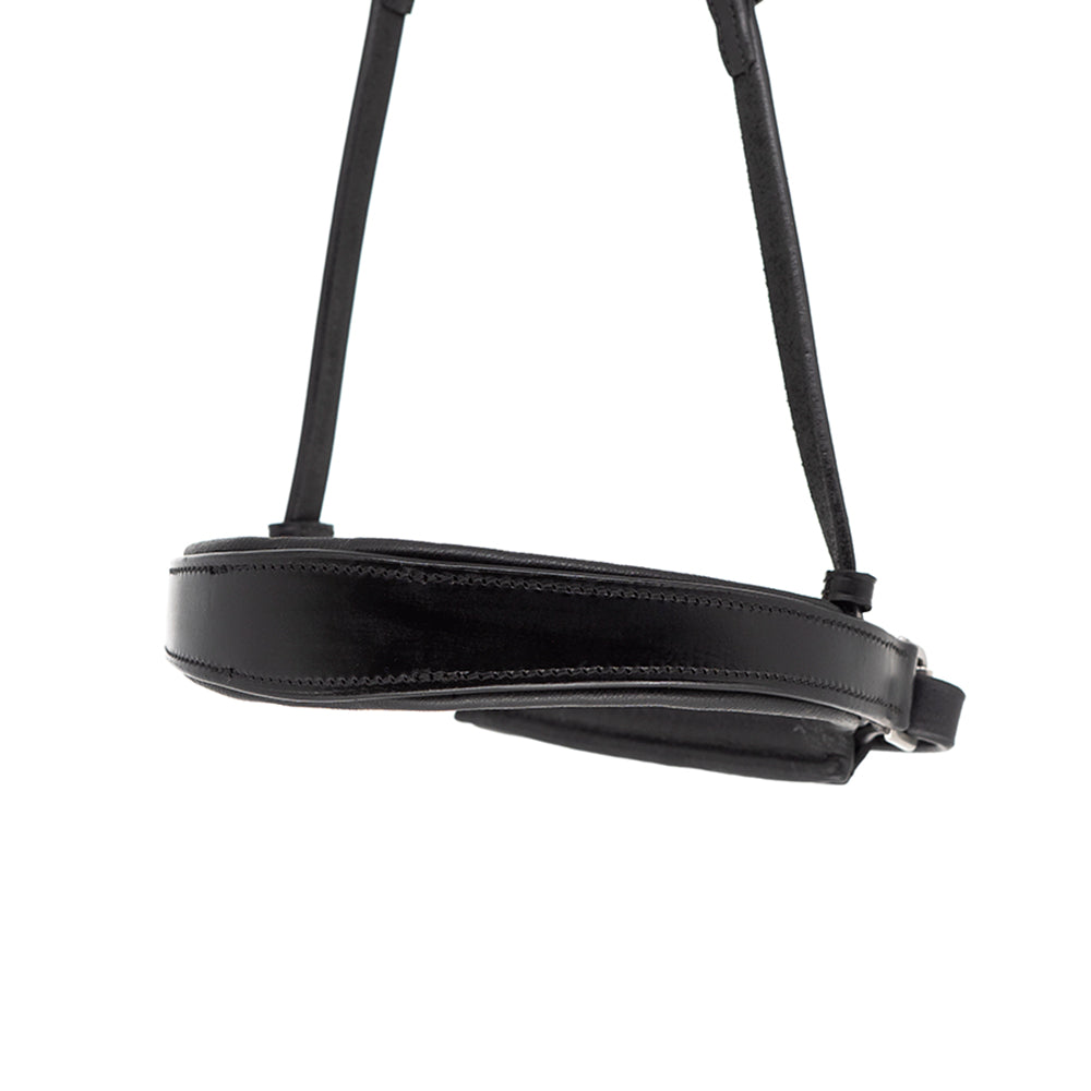 Anatomical Flat Converter Crank Noseband – Black English Leather