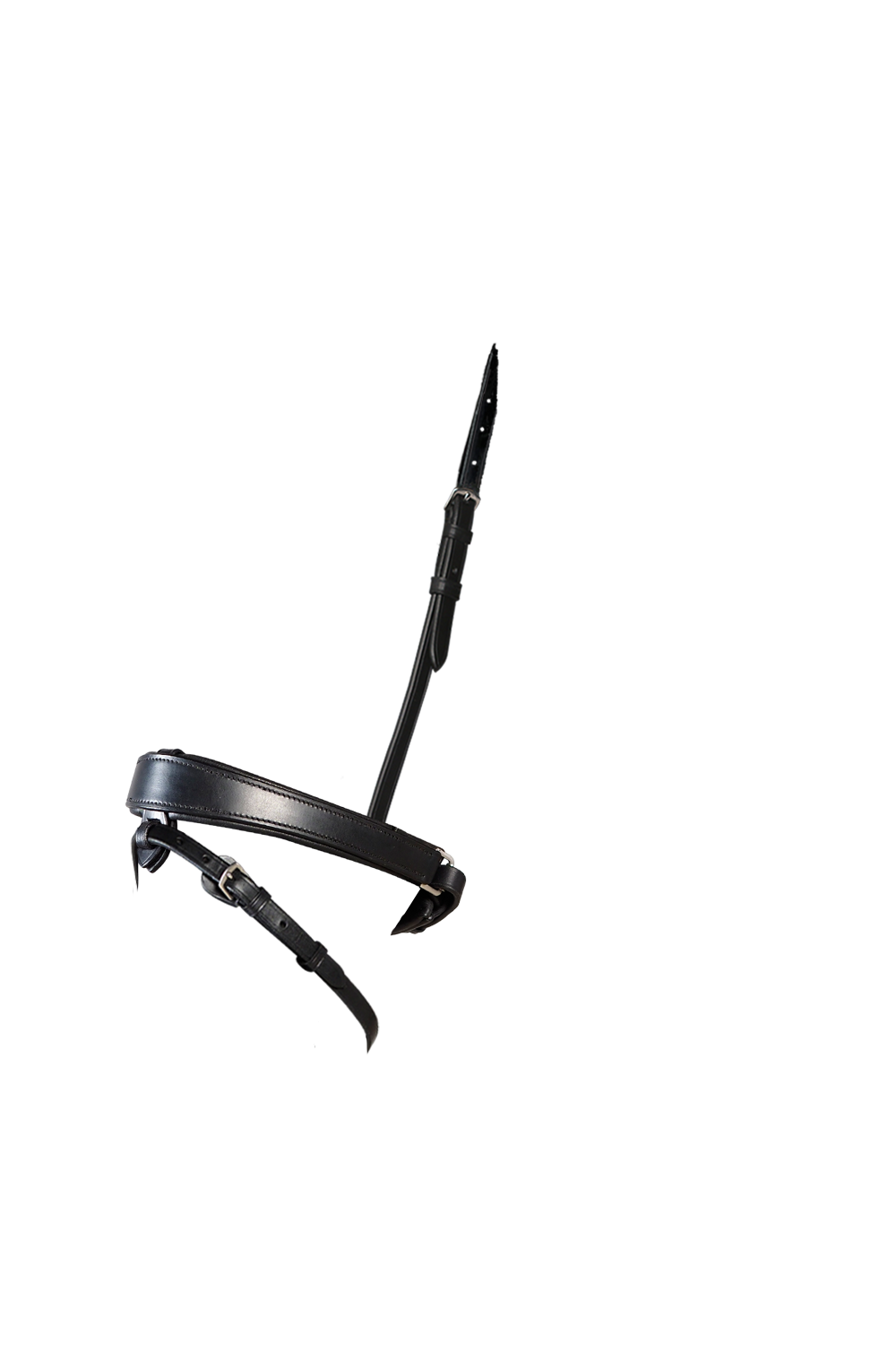 Anatomical Flat Converter Crank Noseband – Black English Leather