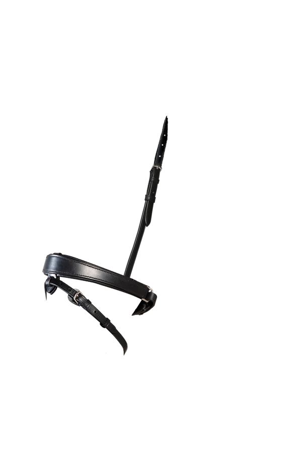 Anatomical Flat Converter Crank Noseband – Black English Leather