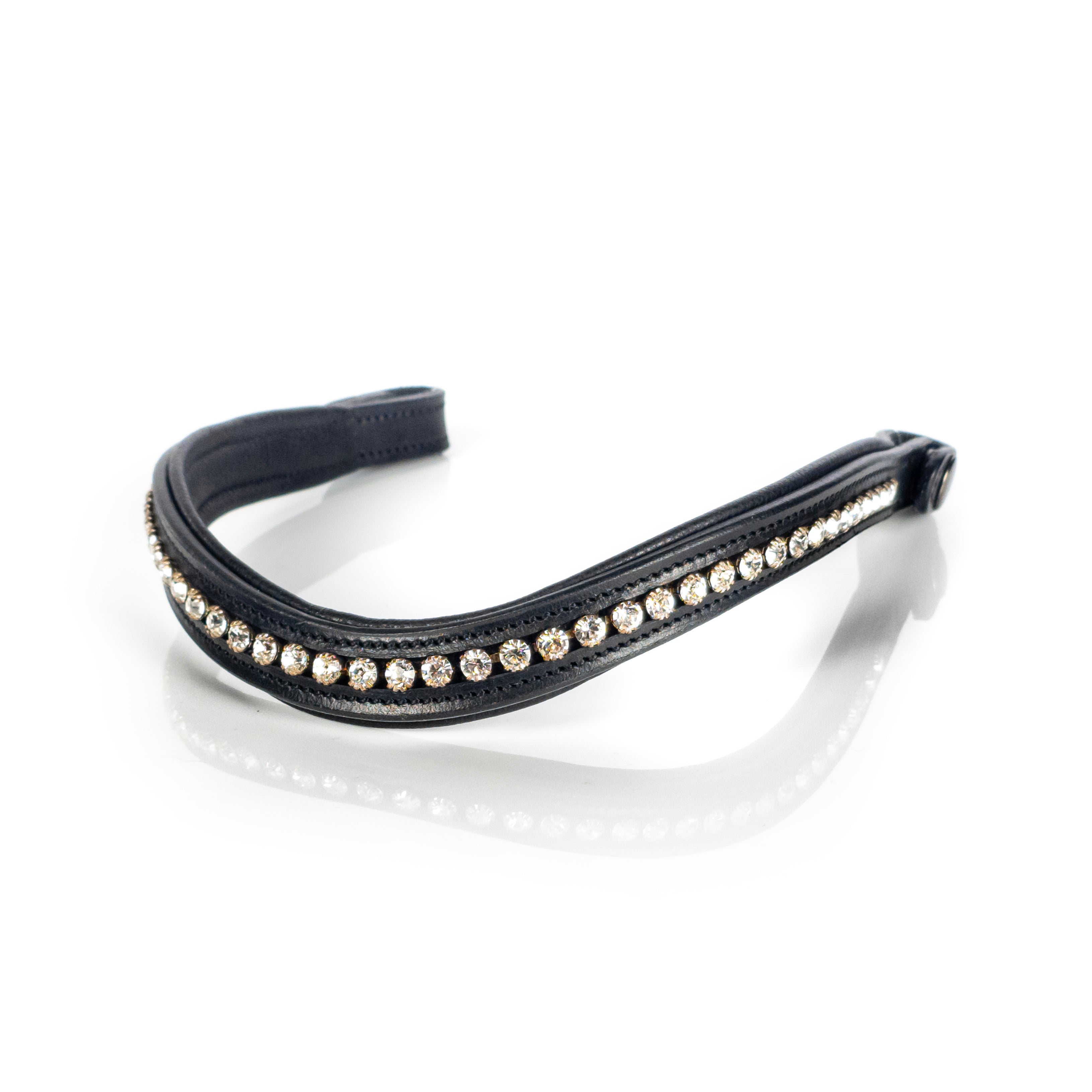 Clear Mid Wave Gel Browband - Black