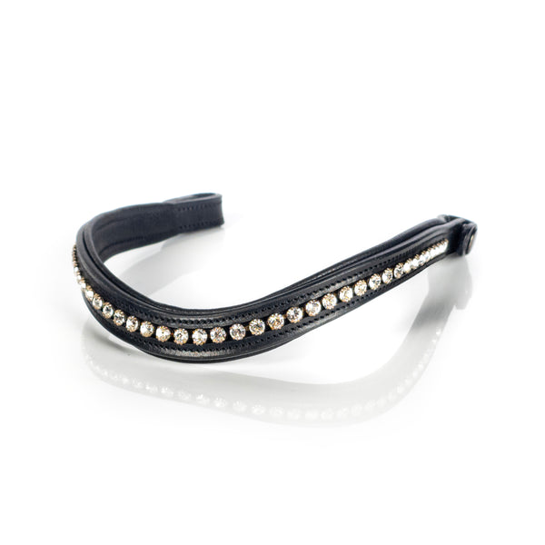 Clear Mid Wave Gel Browband - Black