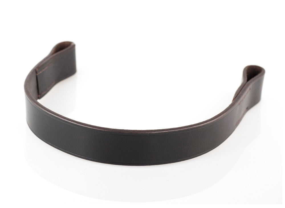 raditional plain cavesson havana bridle with monocrown design