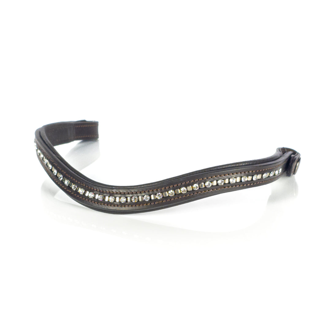 Clear Crystal Mini Clincher Wave - Havana Browband