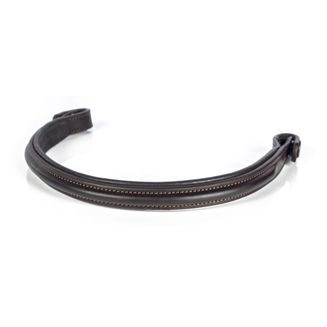 Raised Plain Straight Browband - Havana