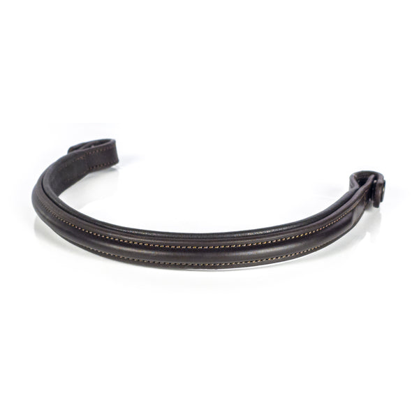 Raised Plain Straight Browband - Havana