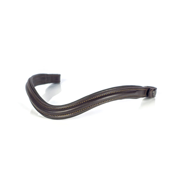 Raised Plain Wave Browband - Havana