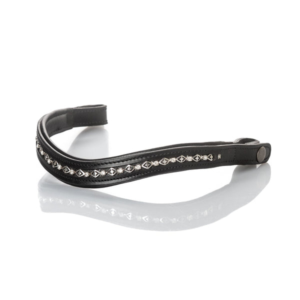 Diamond Clincher and Crystal Wave Browband - Black