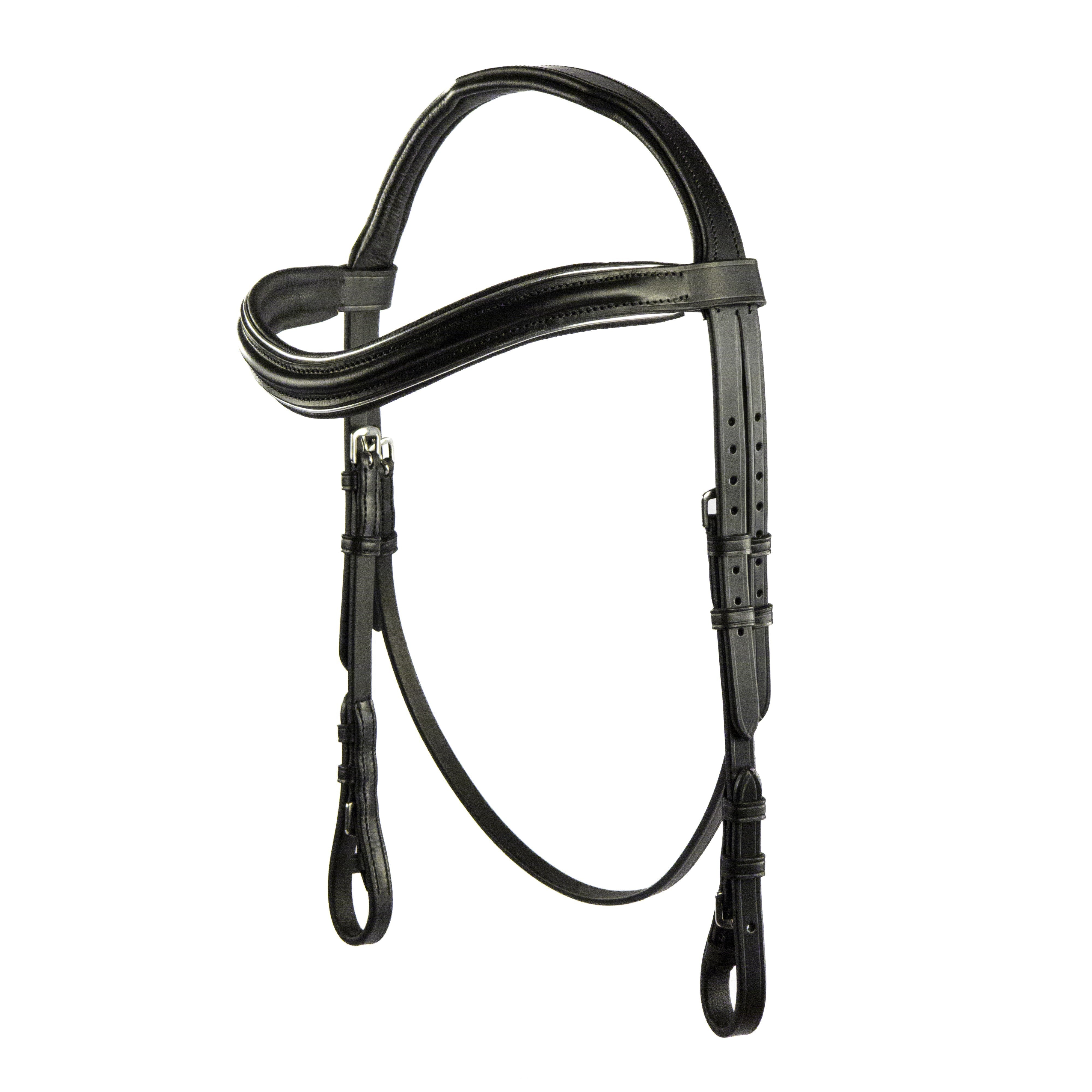 Black Nosebandless Snaffle Bridle 'Devonshire'