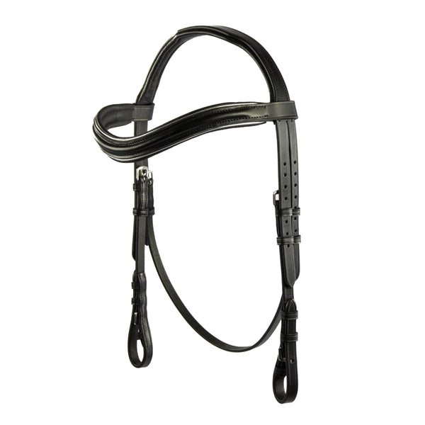 Black Nosebandless Snaffle Bridle 'Devonshire'