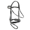 Black Snaffle Bridle 'Monaco' - with removeable flash noseband