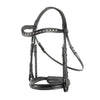 Black Snaffle Bridle 'Monaco' - with removeable flash noseband