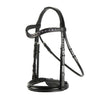 Black Snaffle Bridle 'Royale' - With Removable Flash Noseband