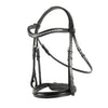 Black Snaffle Bridle 'Noir' - With Removable Flash Noseband