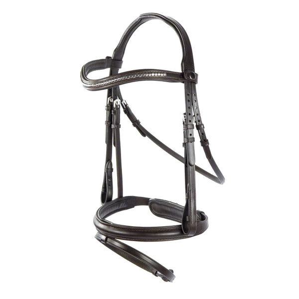 Havana Snaffle Bridle 'Apex' -  with removable flash noseband
