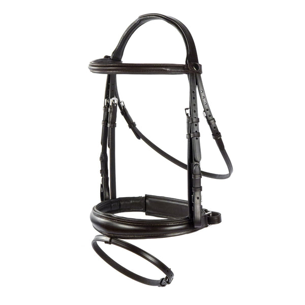 Havana Snaffle Bridle 'Stride' - removable flash